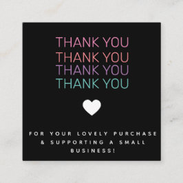 Rainbow Vielen Dank Boutique Beauty Shop Quadratische Visitenkarte