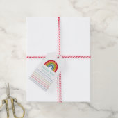 Rainbow Vielen Dank für Ihre Unterstützung Geschenkanhänger (Mit Garn)