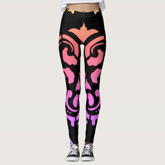 Rainbow-Viktorianisches Muster Leggings (Vorderseite)