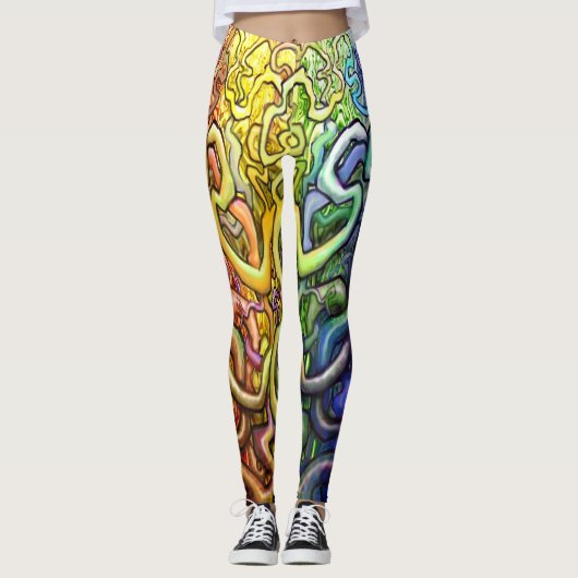 Rainbow Vines Leggings (Vorderseite)