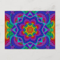 Rainbow Vintag Psychedelic Fraktal Kaleidoskop