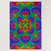 Rainbow Vintag Psychedelic Fraktal Kaleidoskop Puzzle (Vertikal)