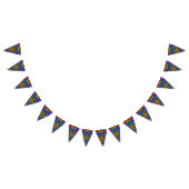 Rainbow Vintag Psychedelic Fraktal Kaleidoskop Wimpelkette (Alle)