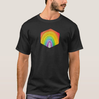Rainbow Vintag Retro 80 s Regenbogen für Frauen Mä T-Shirt