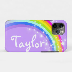 Rainbow-Violett lila Himmel und Sterne-individuell Case-Mate iPhone Hülle
