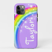 Rainbow-Violett lila Himmel und Sterne-individuell Case-Mate iPhone Hülle (Rückseite)
