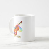 Rainbow Violin Kaffeetasse (Vorderseite Links)