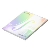 Rainbow Violin Notizblock (Rotiert)