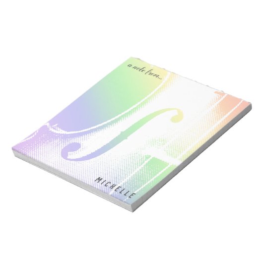 Rainbow Violin Notizblock (Rotiert)