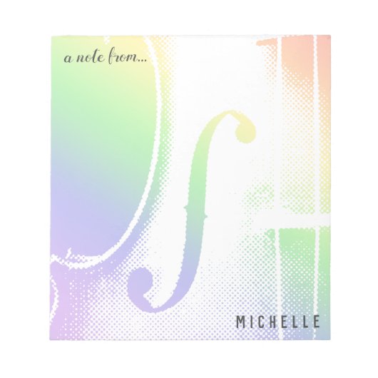 Rainbow Violin Notizblock (Vorderseite)