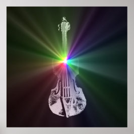 Rainbow Violin Poster