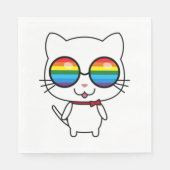 Rainbow Vision Pride Cat Serviette (Vorderseite)