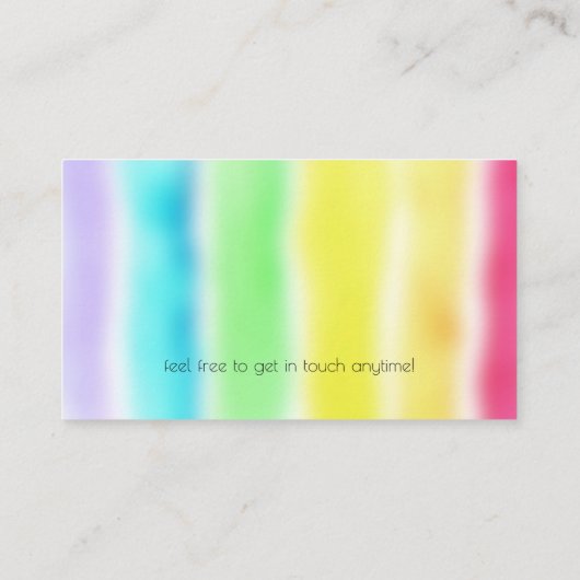 Rainbow Visitenkarte (Rückseite)