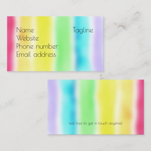 Rainbow Visitenkarte (Vorne/Hinten)