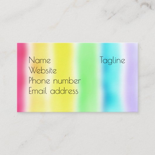 Rainbow Visitenkarte (Vorderseite)