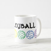 Rainbow Volleyball-Tasse Kaffeetasse (VorderseiteRechts)
