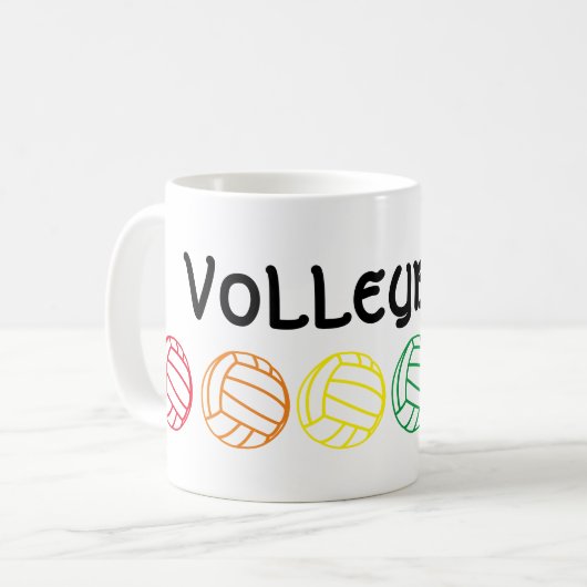 Rainbow Volleyball-Tasse Kaffeetasse (Vorderseite Links)