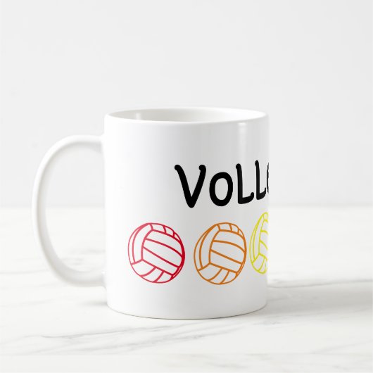 Rainbow Volleyball-Tasse Kaffeetasse (Links)