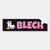 RAINBOW VOMIT UNICORN FUNNY AUTOAUFKLEBER (Vorne)