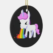 RAINBOW VOMIT UNICORN KERAMIK ORNAMENT (Rechts)
