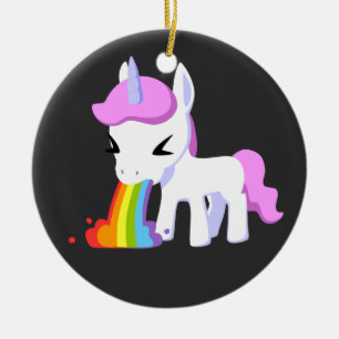 RAINBOW VOMIT UNICORN KERAMIK ORNAMENT