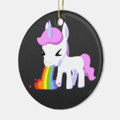 RAINBOW VOMIT UNICORN KERAMIK ORNAMENT (Links)