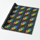 Rainbow Vorname "AMY" + Sterne Geschenkpapier (Ungerollt)