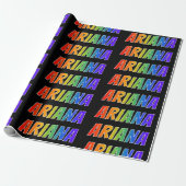 Rainbow Vorname "ARIANA"; Fun & Colorful Geschenkpapier (Ungerollt)