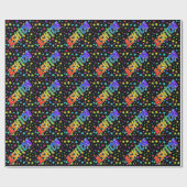 Rainbow Vorname "ASHTON" + Sterne Geschenkpapier (Flach)