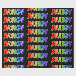 Rainbow Vorname "BRANDY"; Fun & Colorful Geschenkpapier