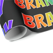 Rainbow Vorname "BRANDY"; Fun & Colorful Geschenkpapier (Rolleneckpunkt)