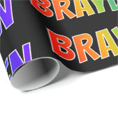 Rainbow Vorname "BRAYDEN"; Fun & Colorful Geschenkpapier (Rolleneckpunkt)