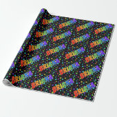 Rainbow Vorname "BRIANA" + Sterne Geschenkpapier (Ungerollt)