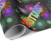 Rainbow Vorname "BRITTANY" + Feuerwerke Geschenkpapier (Rolleneckpunkt)