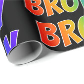 Rainbow Vorname "BRODY"; Fun & Colorful Geschenkpapier (Rolleneckpunkt)