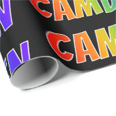 Rainbow Vorname "CAMDEN"; Fun & Colorful Geschenkpapier (Rolleneckpunkt)
