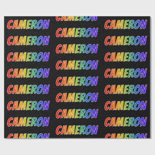 Rainbow Vorname "CAMERON"; Fun & Colorful Geschenkpapier