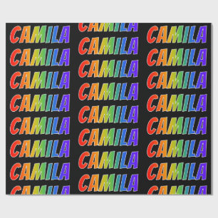Rainbow Vorname "CAMILA"; Fun & Colorful Geschenkpapier