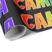Rainbow Vorname "CAMILA"; Fun & Colorful Geschenkpapier (Rolleneckpunkt)