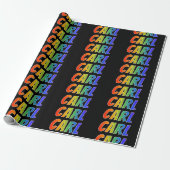 Rainbow Vorname "CARL"; Fun & Colorful Geschenkpapier (Ungerollt)