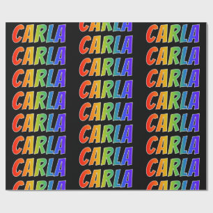 Rainbow Vorname "CARLA"; Fun & Colorful Geschenkpapier