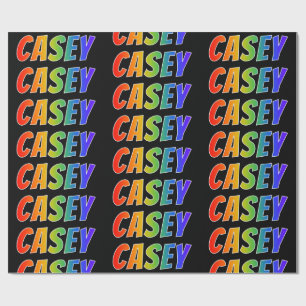 Rainbow Vorname "CASEY"; Fun & Colorful Geschenkpapier
