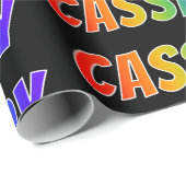 Rainbow Vorname "CASSIDY"; Fun & Colorful Geschenkpapier (Rolleneckpunkt)