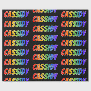 Rainbow Vorname "CASSIDY"; Spaß und Farben Geschenkpapier