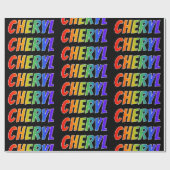 Rainbow Vorname "CHERYL"; Fun & Colorful Geschenkpapier (Flach)