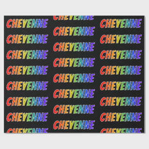 Rainbow Vorname "CHEYENNE"; Fun & Colorful Geschenkpapier