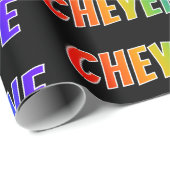Rainbow Vorname "CHEYENNE"; Fun & Colorful Geschenkpapier (Rolleneckpunkt)