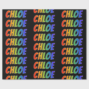 Rainbow Vorname "CHLOE"; Spaß und Farben Geschenkpapier