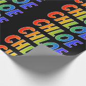 Rainbow Vorname "CHLOE"; Spaß und Farben Geschenkpapier (Ecke)