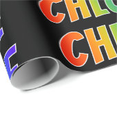 Rainbow Vorname "CHLOE"; Spaß und Farben Geschenkpapier (Rolleneckpunkt)